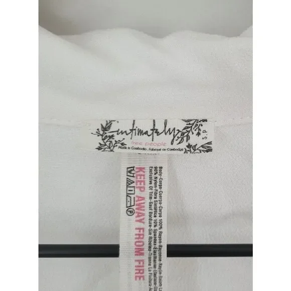 Free People Elsa Bodysuit Top Cream Surplice Neck Size Small - Picture 6 of 12